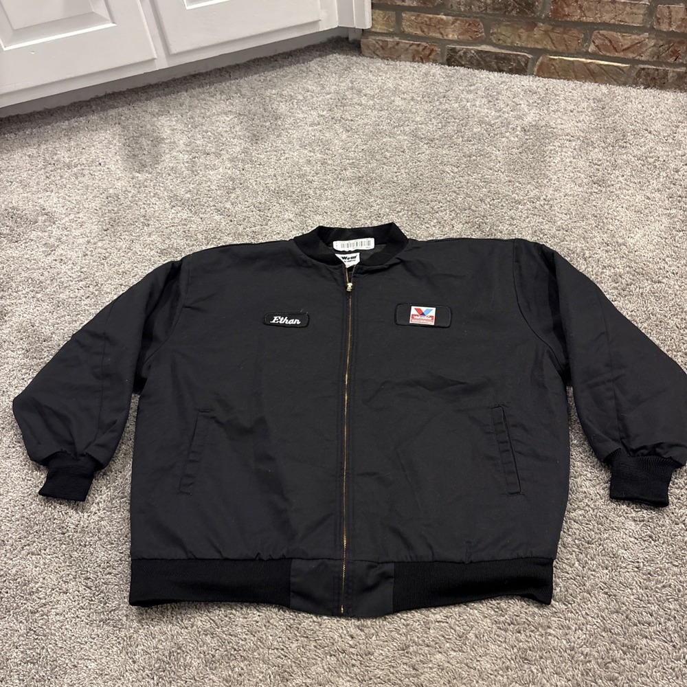 Vintage Uni Wear Jacket Mechanic Valvoline Detroit Style Size 2XL Patch Oil Car